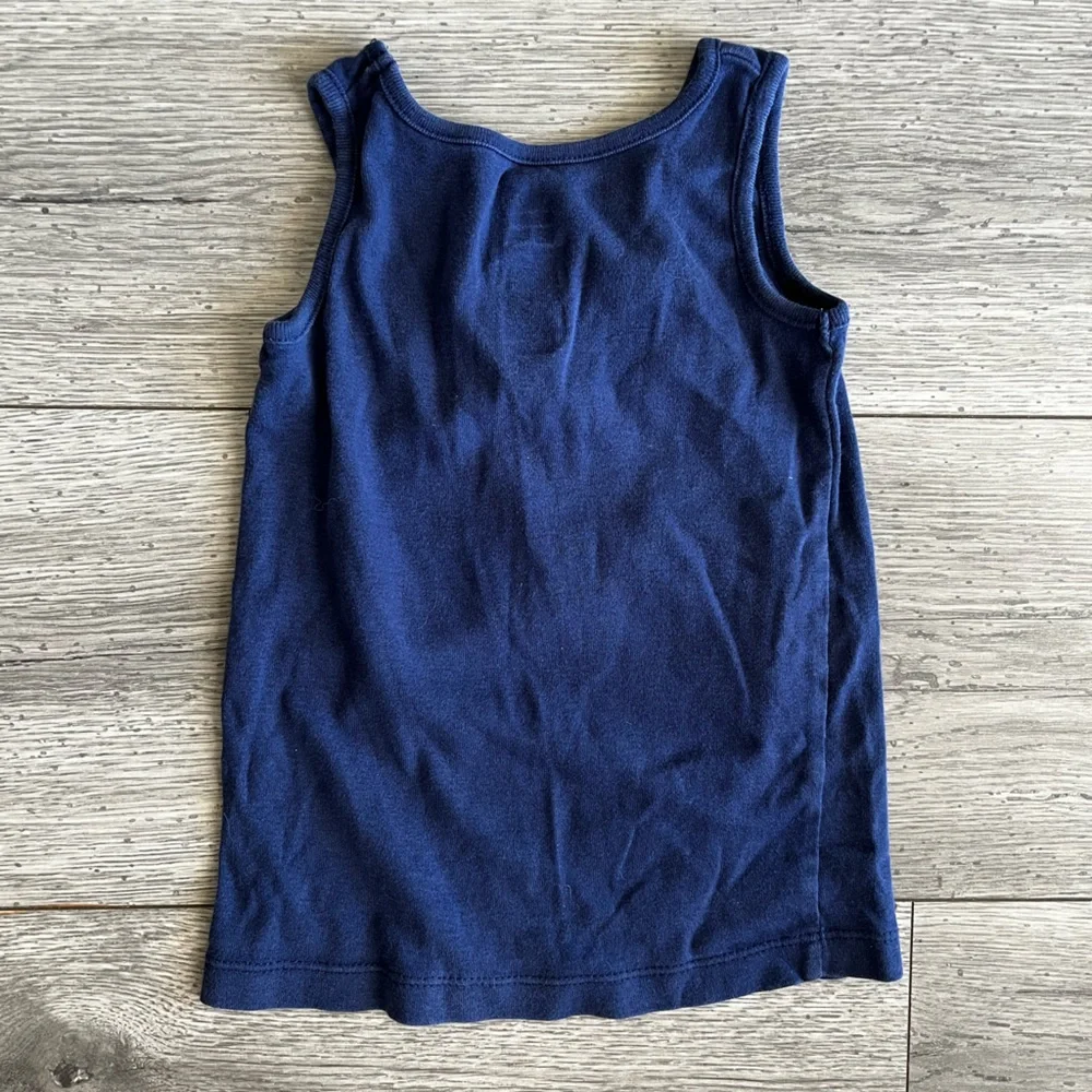 Old Navy Toddler Girl Vintage Tank Top Cherry Sleeveless Navy Blue Pink 3T